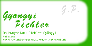 gyongyi pichler business card