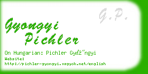 gyongyi pichler business card